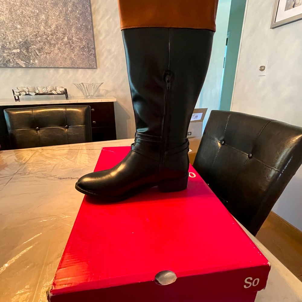 Wide calf riding boots